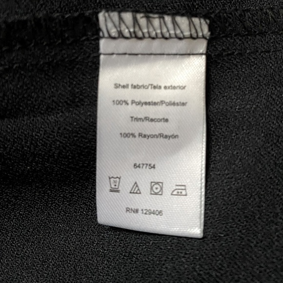 VENUS Black w/ White Embroidered Floral Asymmetric Fringe Wrap Midi Dress Size 8 - Picture 11 of 11